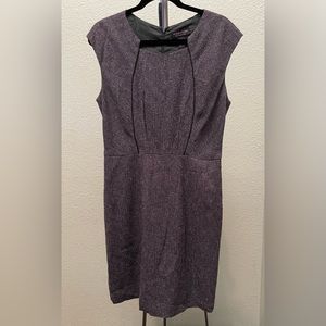 Purple tweed look women’s dress NWOT